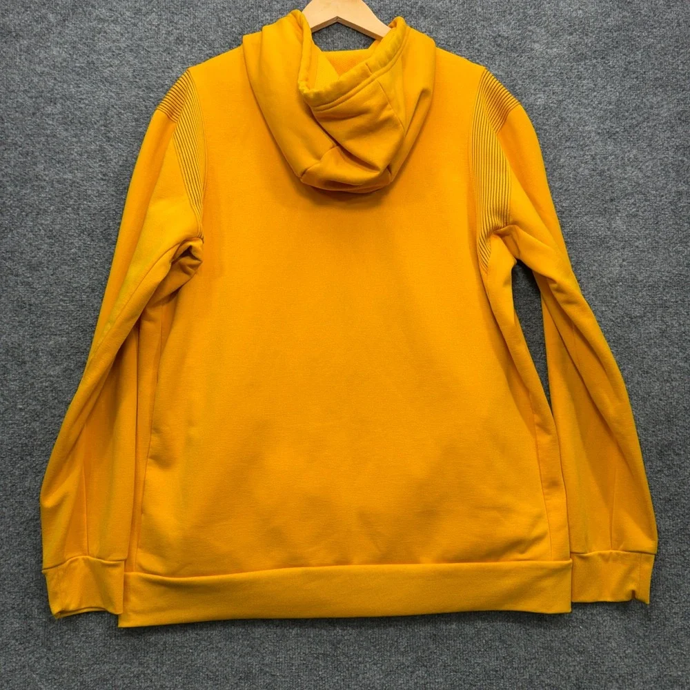 Nike Hoodie Mens XL Yellow Long Sleeve Fleece Pullover Athletic Running